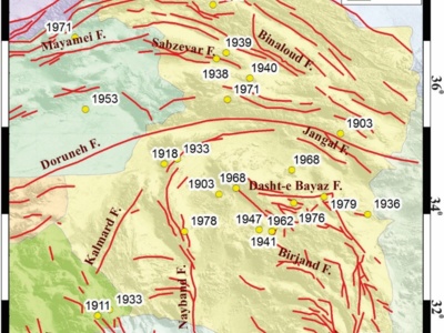 Active faults around Lut block and their potential for generating earthquake