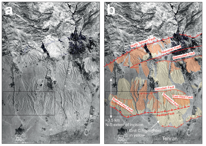 Study of Pardisan active fault and estimating its slip rate in NW Tehran