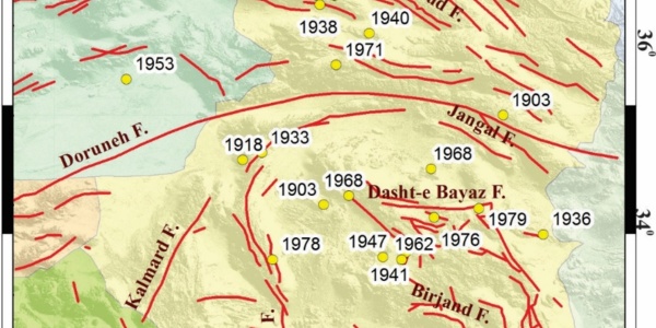 Active faults around Lut block and their potential for generating earthquake