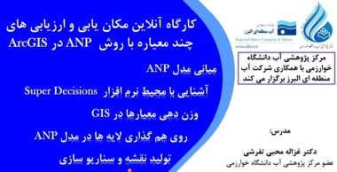 کارگاه آنلاین مکان یابی و ارزیابی های چند معیاره با روش ANP در ArcGIS