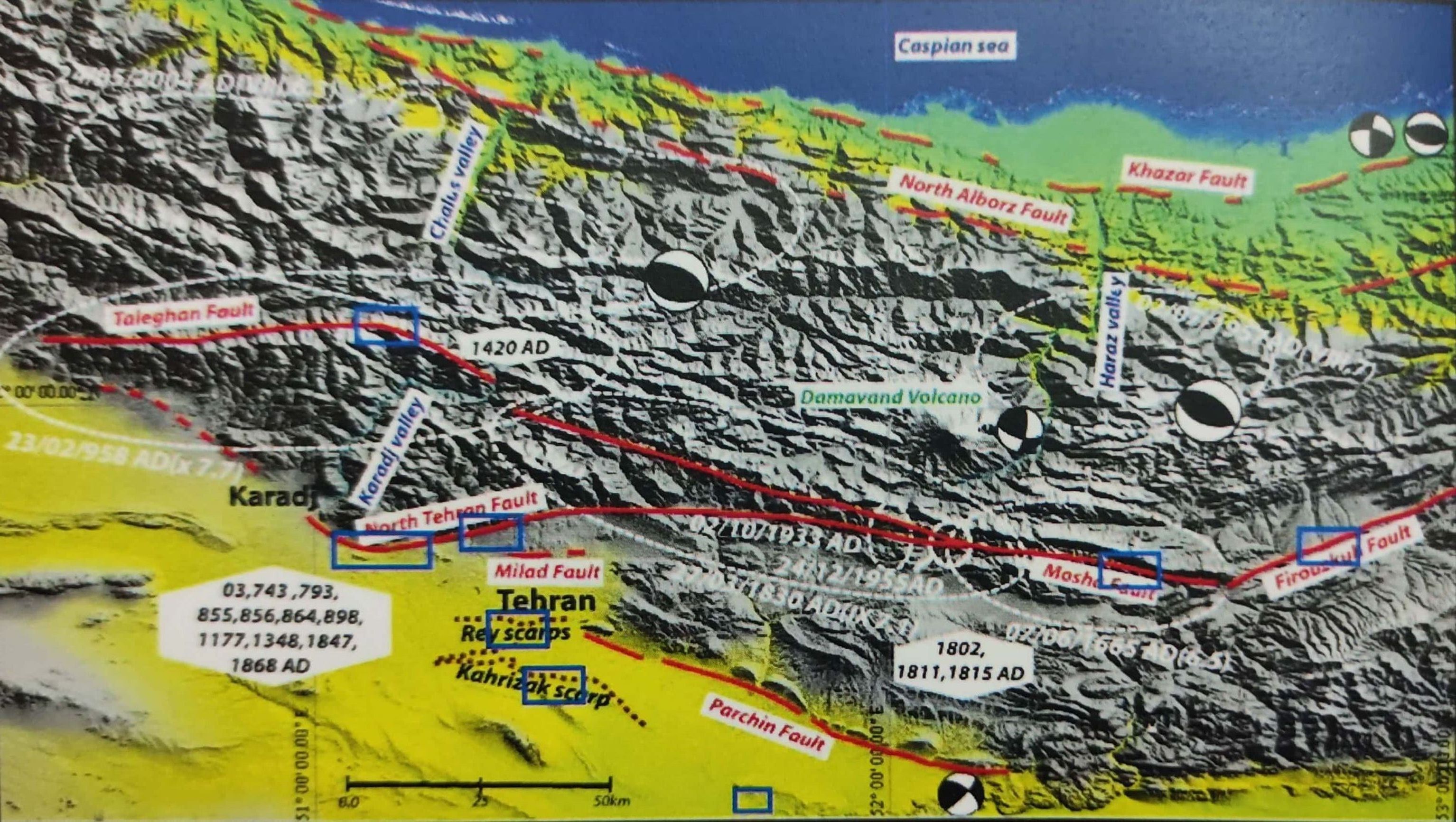 بررسی تحلیل زمانی احتمال رخداد زمین لرزه گستره تهران